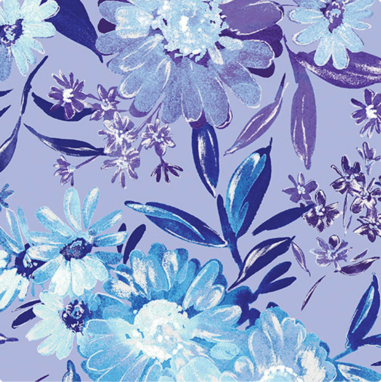 Shimmering Twilight – Lilac floral fabric with pearlescent finish by Kanvas Studio for Benartex, 12509P-60.