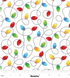 White cotton fabric with colorful holiday light strings – Country Christmas Holly Jolly Lights 14010-09 by Kanvas Studio for Benartex.
