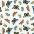 Cream cotton lawn fabric with gold metallic butterflies – English Garden Monarch by Rifle Paper Co.