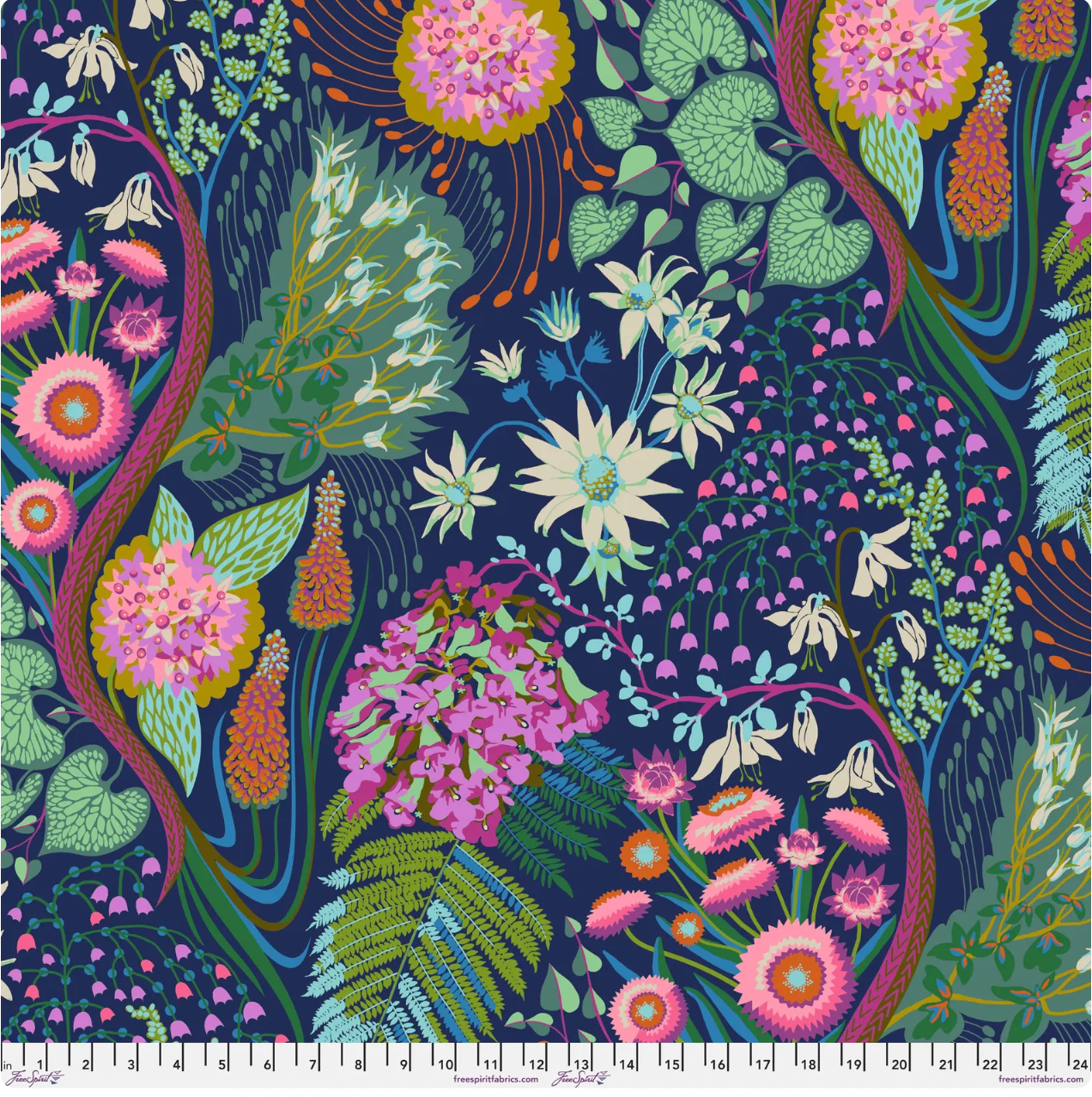 Love Always AM Source Code Glisten Cotton Lawn by Anna Maria Horner – Modern geometric fabric in vibrant jewel tones.