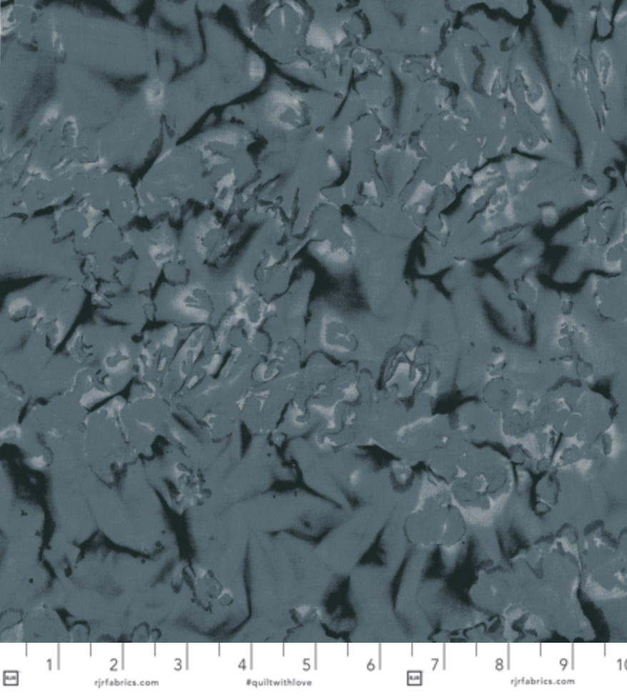 Blossom Batiks - Geodes Graystone fabric by flaurie & Finch featuring abstract geode batik swirls in neutral gray tones