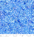 Blossom Batiks Cascade – Raindrops in Cloud by Flaurie & Finch – Soft blue-gray batik fabric with scattered raindrop design.