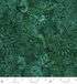 Malam Batiks V – Jacobean Dark Teal Batik Fabric by Jinny Beyer – hand-dyed floral print cotton in rich teal.
