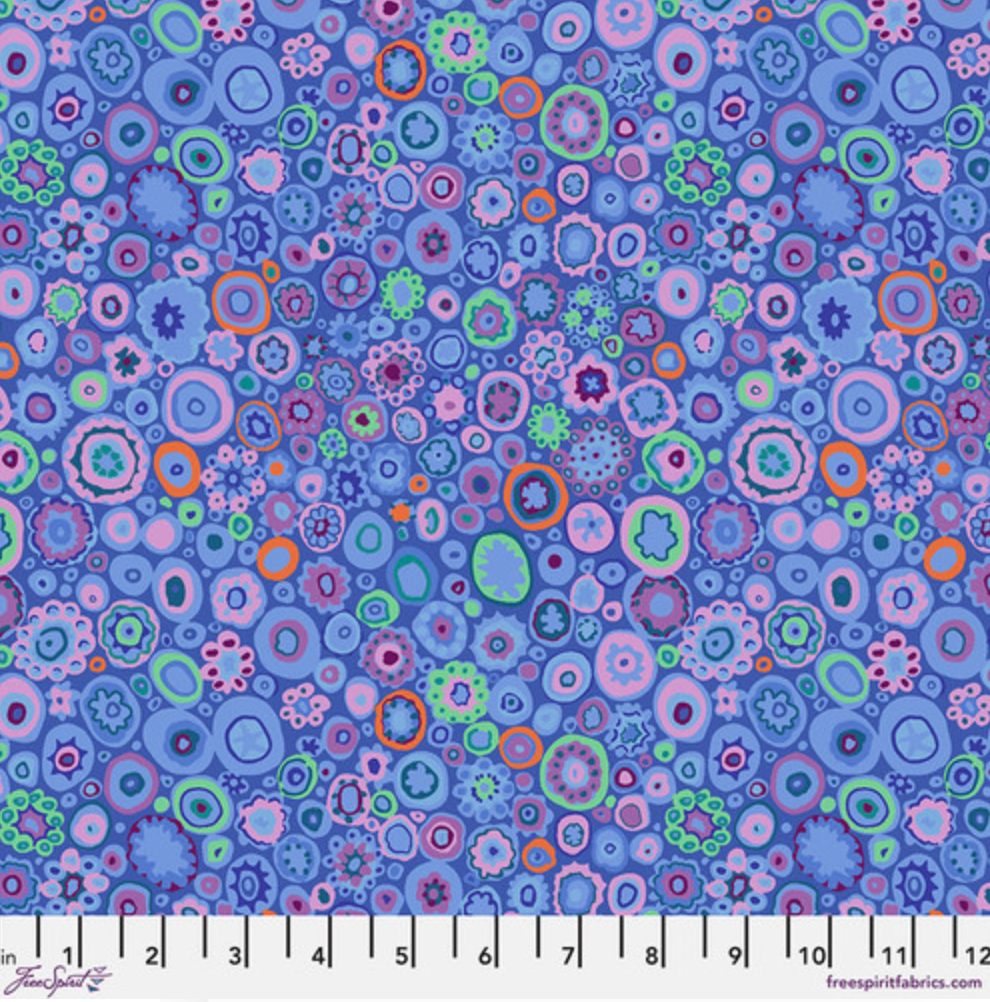 Kaffe Fassett Paperweight Blue Cotton Quilting Fabric PWGP020.BLUEX