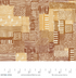 Homestead – Plots – Gold Sand Unbleached Fabric by Jeanne McGee featuring geometric motifs on a natural background.
