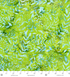 Blossom Batiks Cascade Leaf Swirl Meadow FF301-ME1 fabric featuring swirling leaf patterns in green hues.