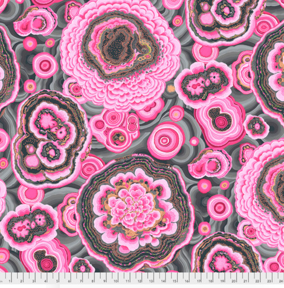 Agate Pink fabric by Philip Jacobs for Kaffe Fassett Collective – abstract pink swirls quilting cotton