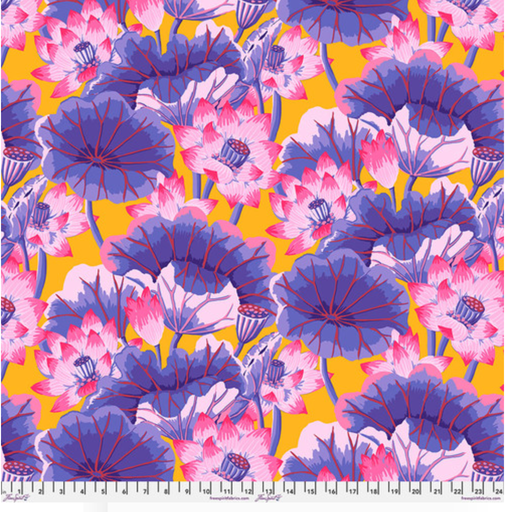 Kaffe Fassett Collective Classics - Lake Blossoms - Purple Yardage