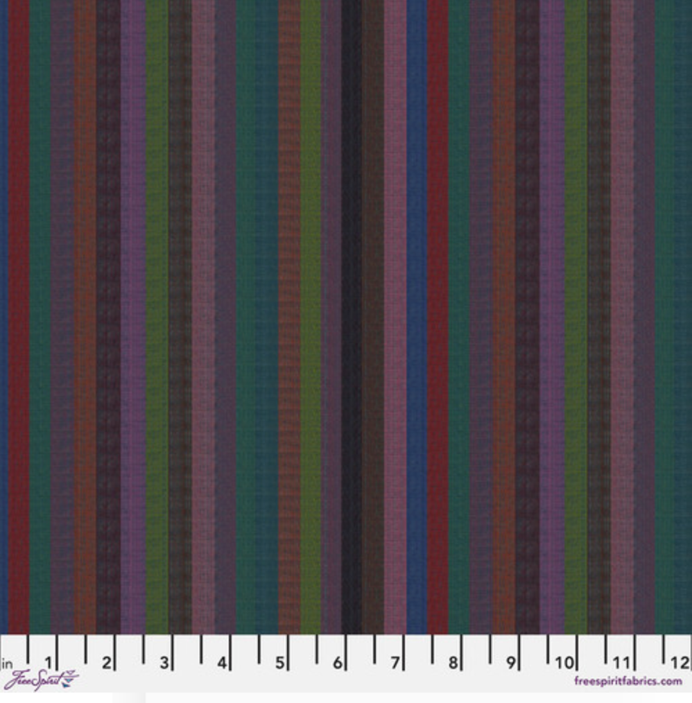 Narrow Stripe Dark fabric from Kaffe Fassett Woven Stripes by FreeSpirit – 100% cotton woven