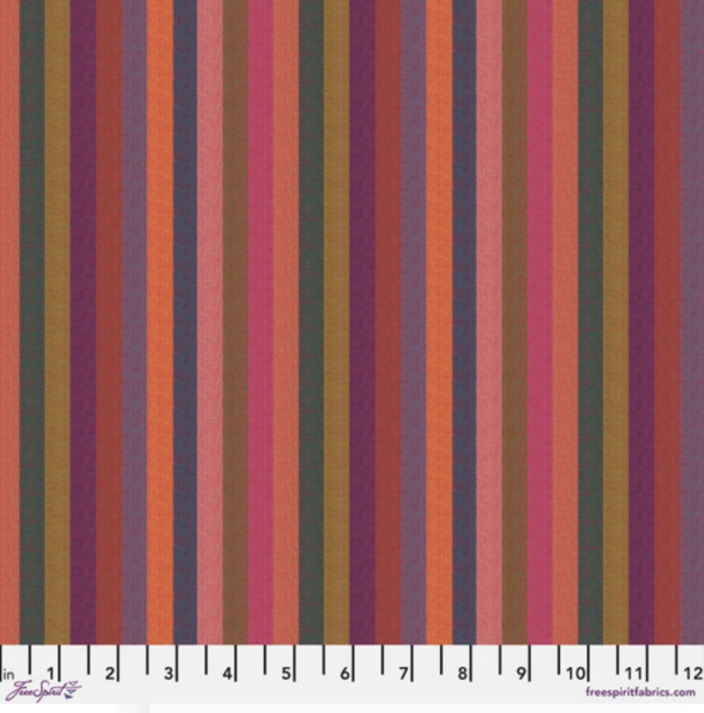 Narrow Stripe Sunset fabric – Kaffe Fassett Woven Stripes by FreeSpirit