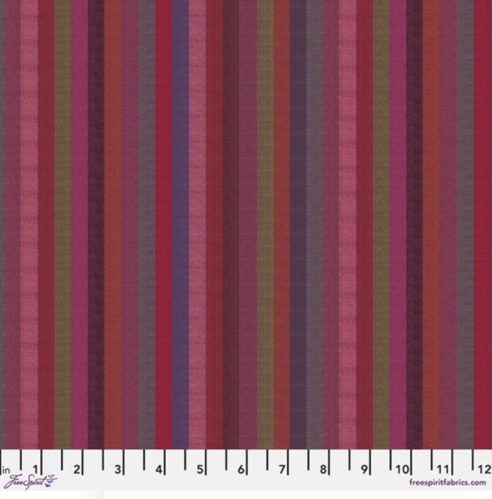 Narrow Stripe Wine fabric – Kaffe Fassett Woven Stripes by FreeSpirit