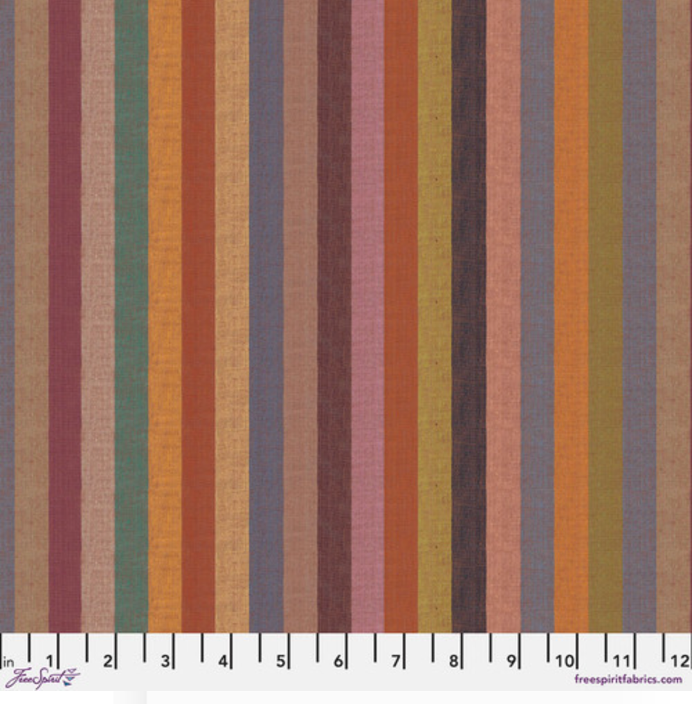 Broad Stripe Dusky fabric – Kaffe Fassett Woven Stripes by FreeSpirit