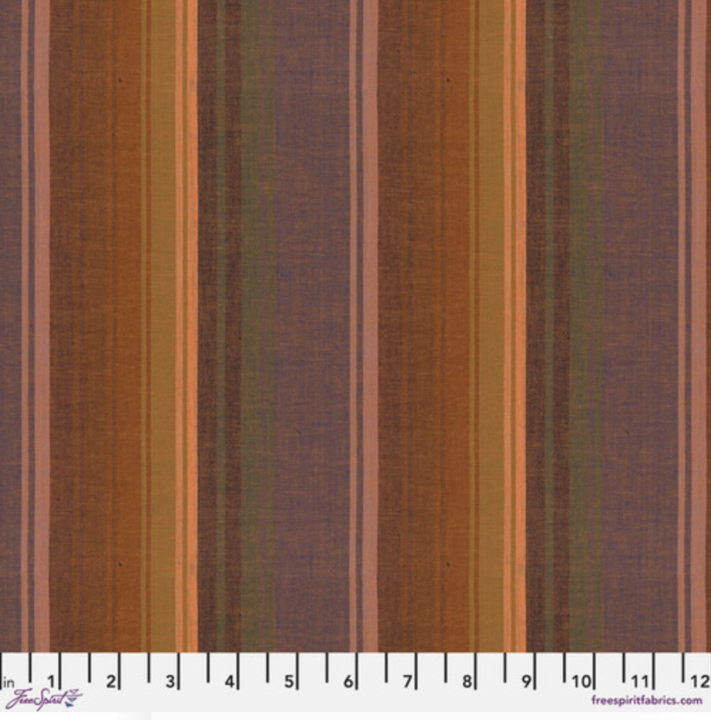 Exotic Stripe Desert fabric – Kaffe Fassett Woven Stripes by FreeSpirit