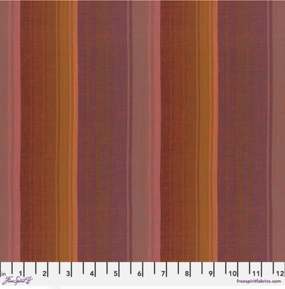 Exotic Stripe Warm fabric – Kaffe Fassett Woven Stripes by FreeSpirit