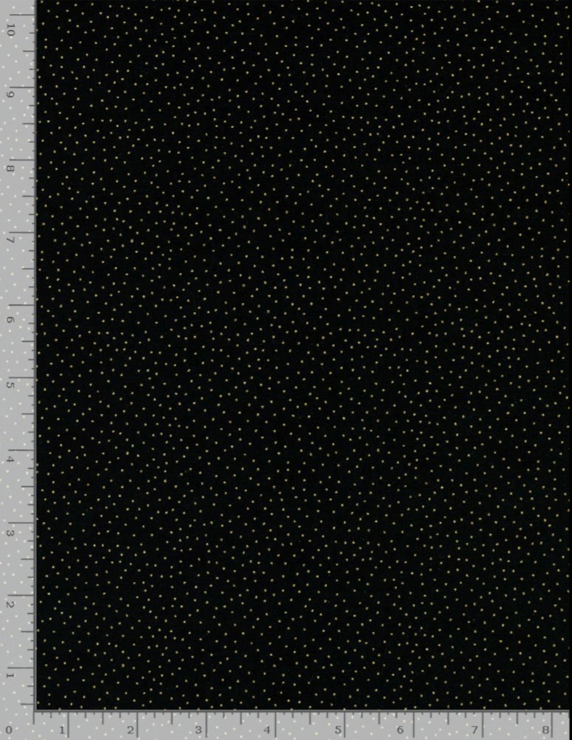 Holiday Blenders - Gold Metallic Pin Dots Black fabric by Timeless Treasures, 100% cotton with shimmering gold dots on black.