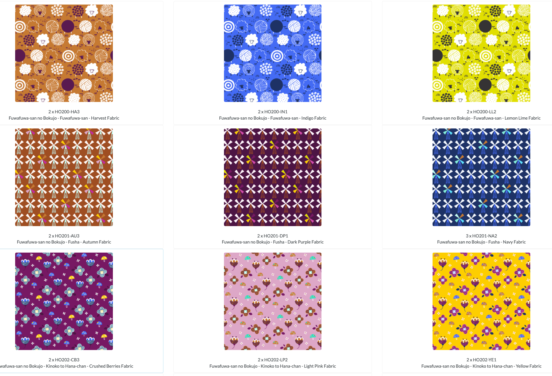 Fuwafuwa-san no Bokujo 10X10 Pack/Layer Cake