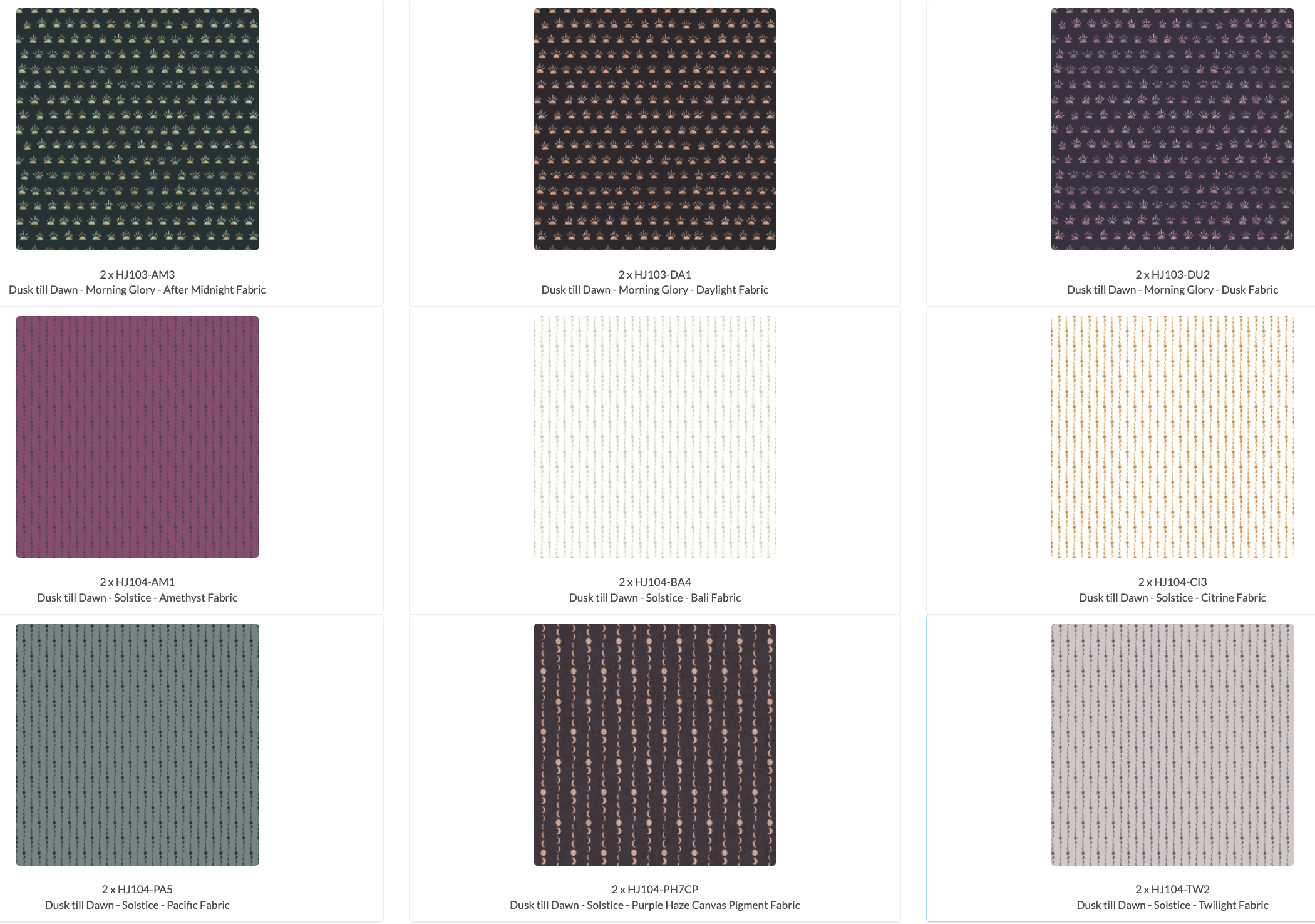 Dusk Till Dawn 10X10 Pack/Layer Cake