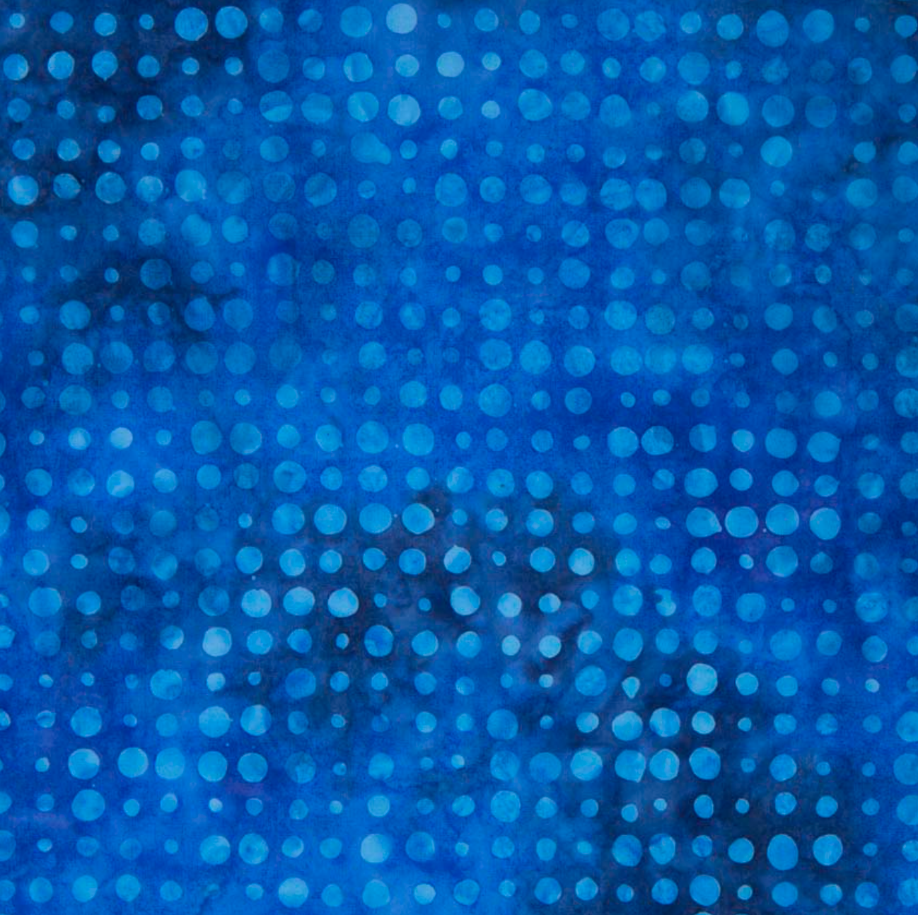 Dots Navy Batik Fabric by Jinny Beyer – dark blue hand-dyed cotton with scattered dot print from Malam Batiks VIII by RJR Fabrics.