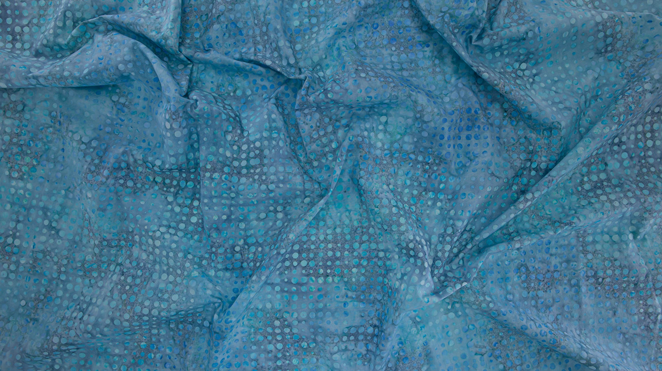 Dots Ocean Batik Fabric by Jinny Beyer – blue batik cotton with dotted design from Malam Batiks VIII for RJR Fabrics.