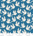 Free As A Bird Rocky Mountain Sky fabric by Loes Van Oosten – modern bird design in blue tones, 100% cotton by Cotton + Steel.