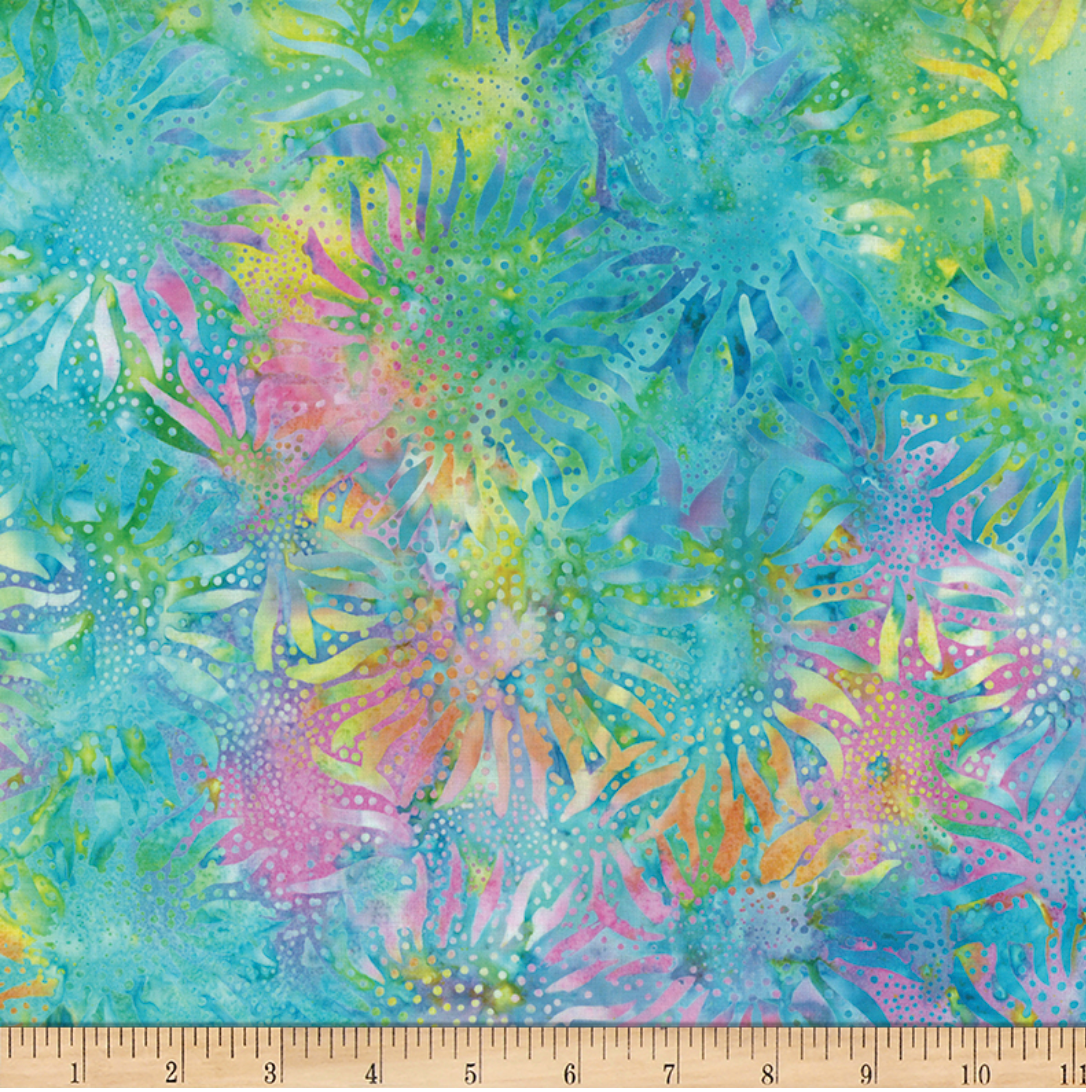 Bali Chop Sunflower Pastel Batik Fabric by Hoffman – hand-dyed cotton