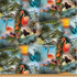 Collage of wildlife animals - digital print cotton fabric by Hoffman