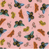 English Garden – Monarch Peach Lawn Metallic Cotton Fabric by Rifle Paper Co. for Cotton + Steel – peach background with butterflies, metallic gold accents – lightweight cotton lawn for apparel and quilting