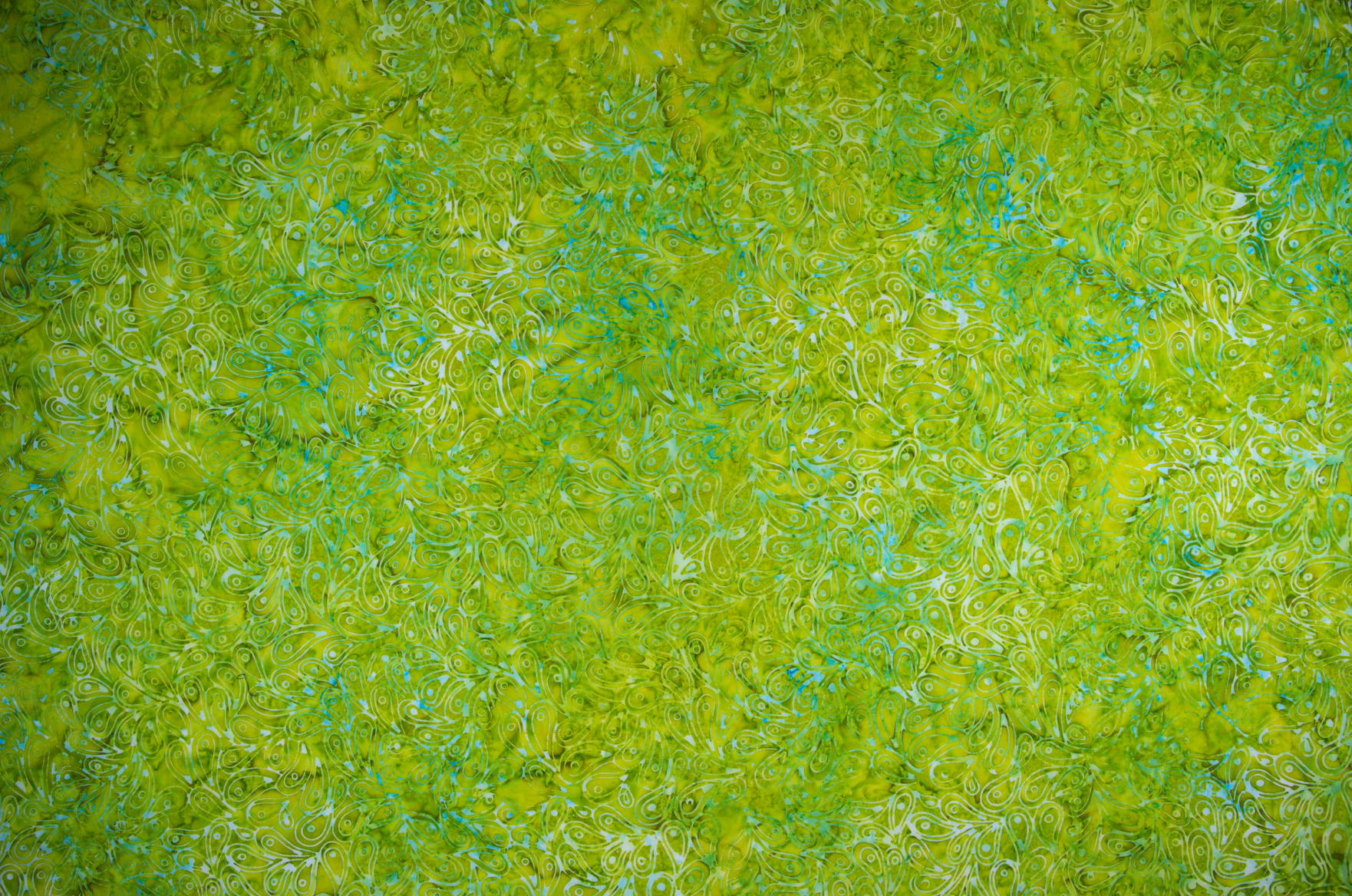 Mini Paisley Key Lime batik by Jinny Beyer - small paisley pattern on lime green cotton.