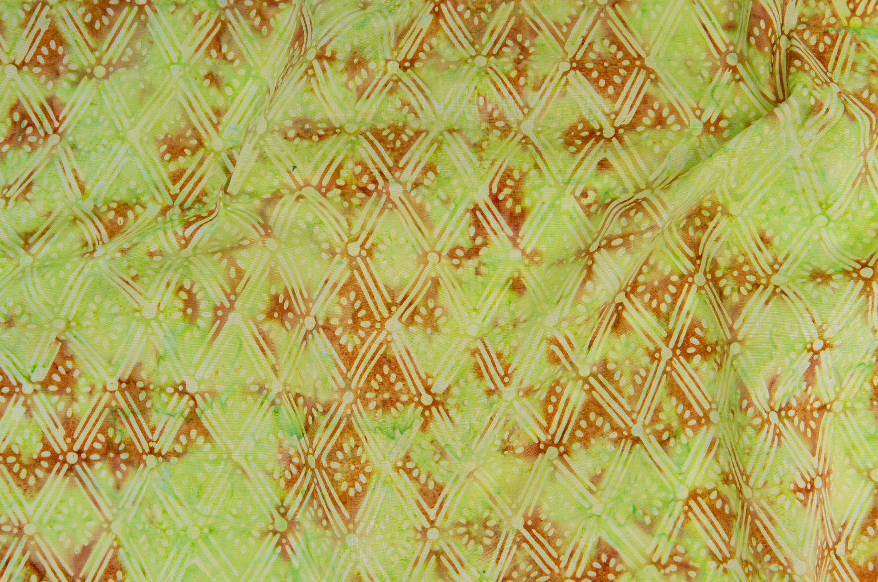 Diamond – Lemon batik fabric by Jinny Beyer - geometric diamond batik in bright lemon yellow