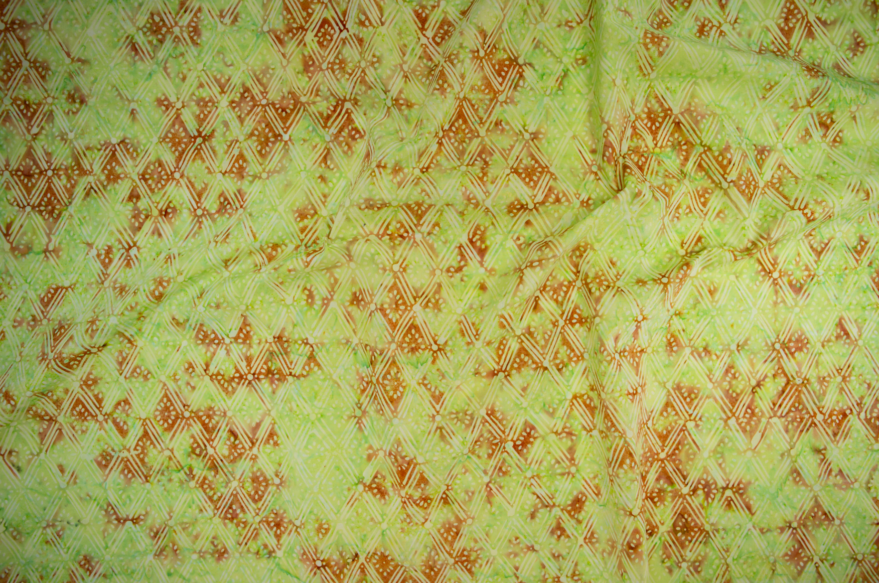 Diamond – Lemon batik fabric by Jinny Beyer - geometric diamond batik in bright lemon yellow
