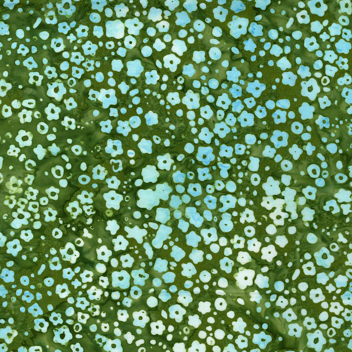 Blossom Batiks Petit Flower Morning Glory by Flaurie & Finch - pastel floral batik cotton.