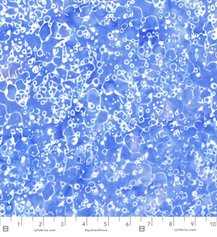 Blossom Batiks Bubbles Pool batik fabric by Flaurie & Finch - soft aqua bubbles on cotton.