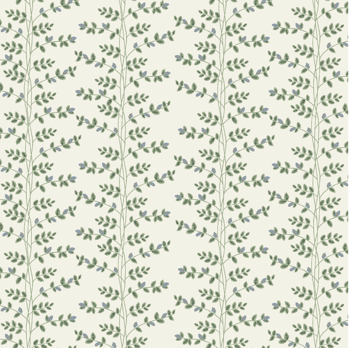 Dahlia Climbing Vines Cream Metallic Fabric by Rifle Paper Co. for Cotton + Steel Fabrics, 100% cotton quilting fabric