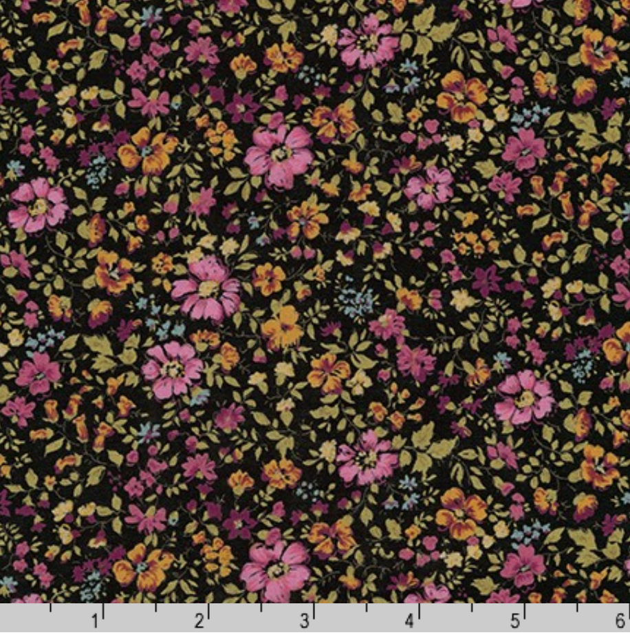 Sevenberry Petite Garden Lawn - Black Yardage