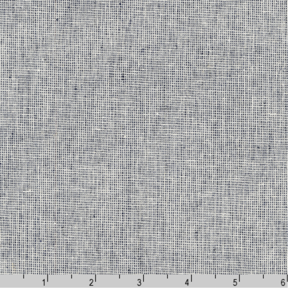 Essex Yarn Dyed Homespun Indigo fabric by Robert Kaufman, linen cotton blend woven fabric