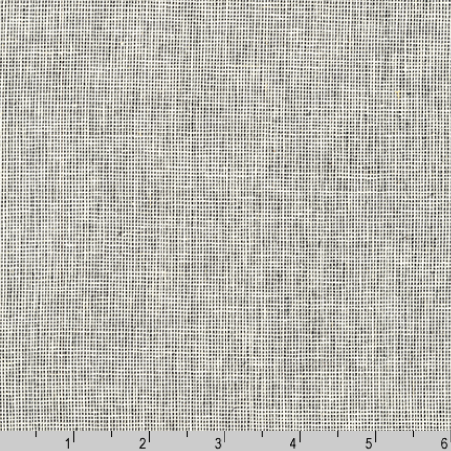 Essex Yarn Dyed Homespun Charcoal fabric by Robert Kaufman, linen cotton blend woven fabric