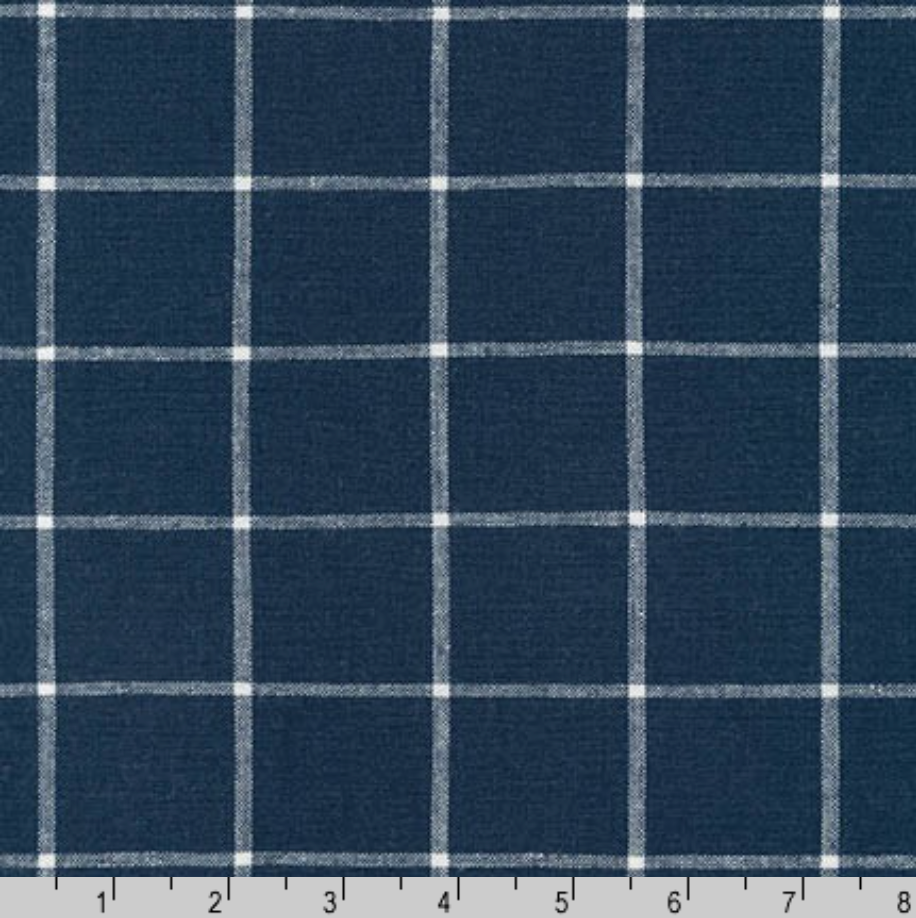 Essex Yarn Dyed Classic Wovens Indigo fabric by Robert Kaufman, linen cotton blend woven fabric in indigo blue