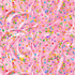 The Sweet Life – Sweet Frosting Fabric by Timeless Treasures, quilting cotton with rainbow frosting swirls on pink background