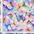 Flutter Packed Butterflies Quilting Cotton Fabric – BUG-CD3777 by Timeless Treasures – Multi-colored butterfly clusters