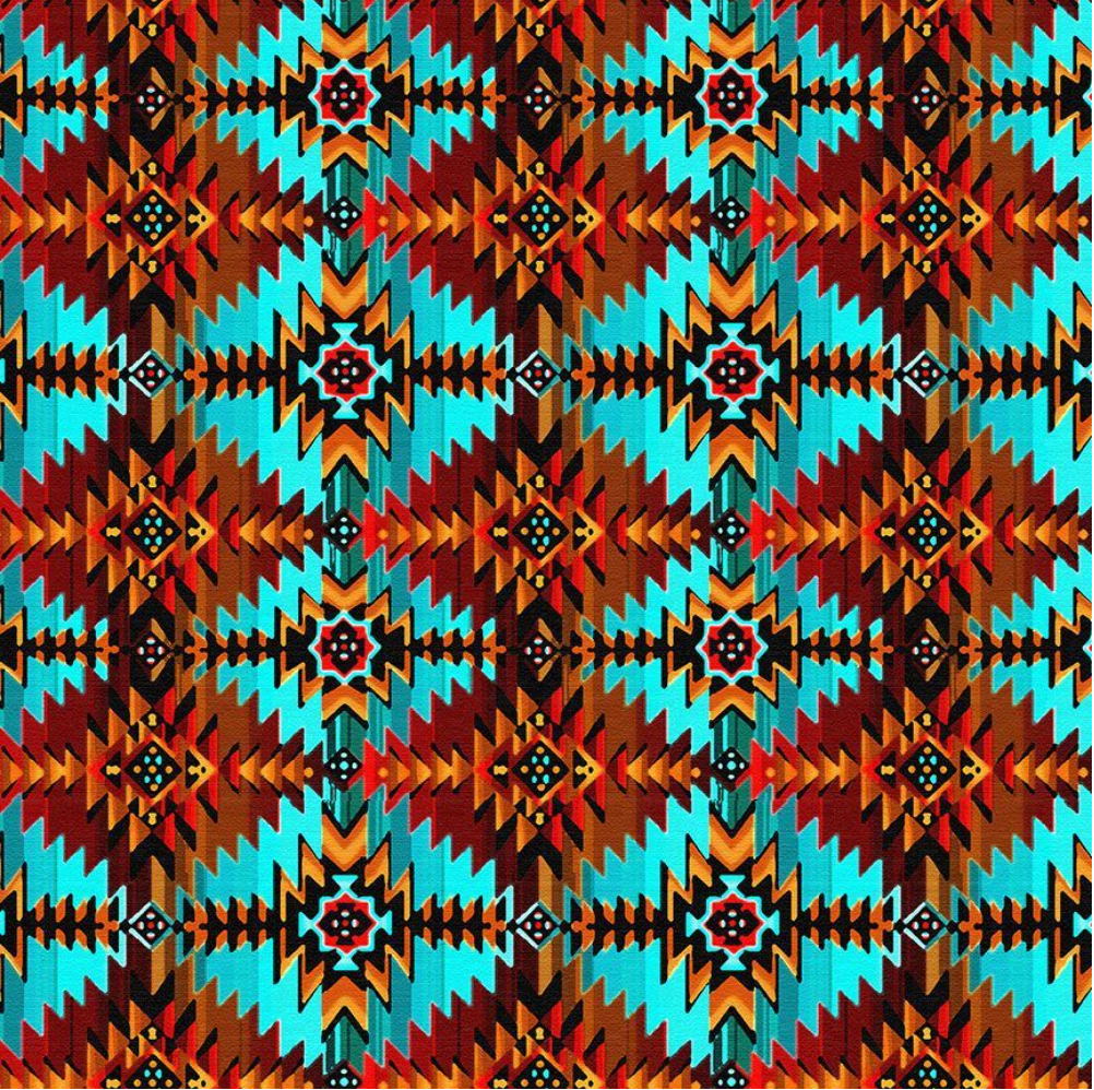 Painted Cactus Southwest Blanket Turquoise Quilting Cotton Fabric – WEST-CD3857 by Timeless Treasures – blanket design