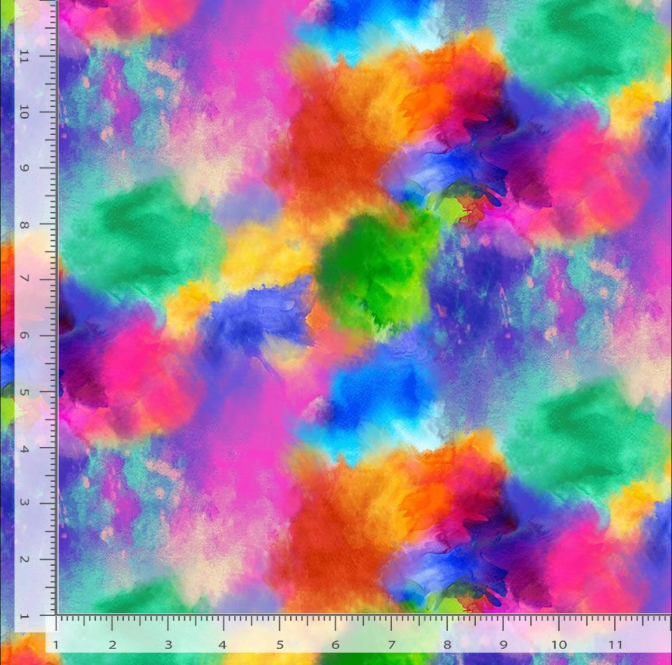 Painted Guitar Watercolor Brush Strokes Fabric by Timeless Treasures