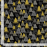 Merry Christmas Metallic Christmas Tree Black fabric by Timeless Treasures – gold Christmas trees on black cotton.