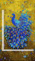 Gilded Plume Metallic Panel by Chong-A Hwang for Timeless Treasures – peacock feather panel with gold metallic accents.