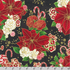 Holiday Flourish Peppermint Twist Poinsettias Black Metallic Fabric by Studio RK for Robert Kaufman – festive cotton fabric with gold accents.