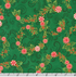 Holiday Flourish Peppermint Twist Peppermint Candies Pine Metallic Fabric by Robert Kaufman – green metallic Christmas quilting cotton.
