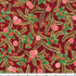 Holiday Flourish Peppermint Twist Sprigs Cranberry Metallic Fabric by Robert Kaufman – Studio RK design