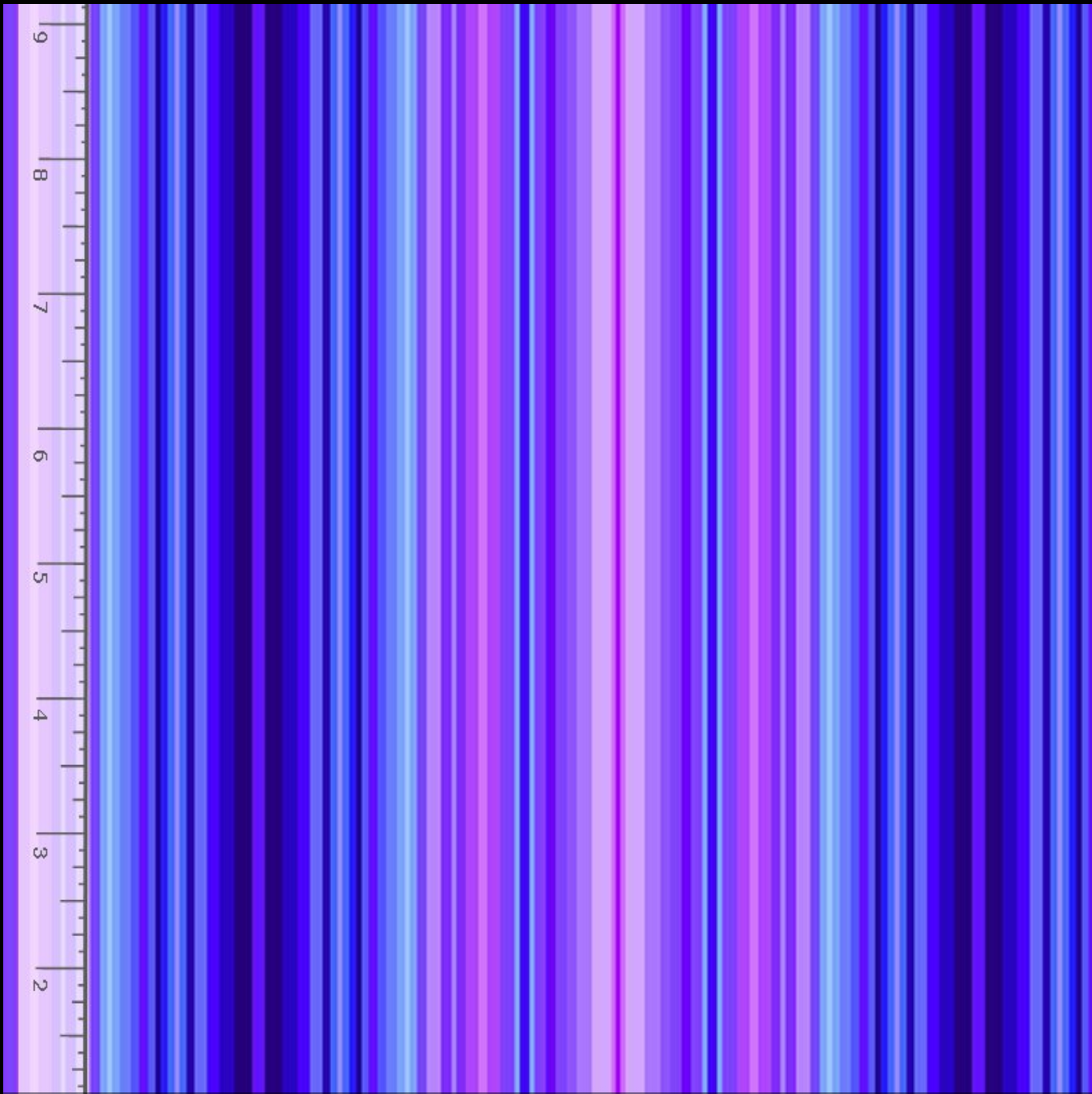 Close-up of Pansy Perfection - Pansy Stripes Purple fabric by Chong-A Hwong for Timeless Treasures featuring vertical stripes in purple and lavender.