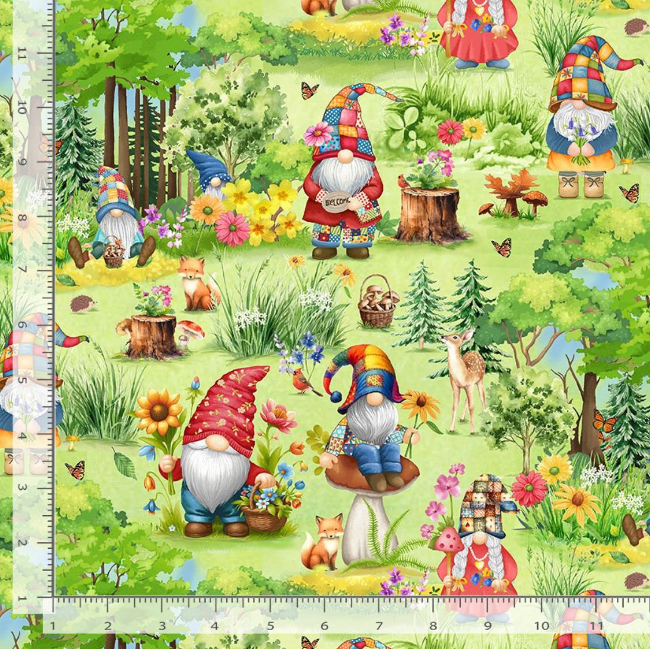 Hippie Gnomes Garden Yardage