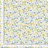 Digital cotton fabric Bee & Bee Kind - Mini Floral Cream by Timeless Treasures featuring small yellow, blue, and cream flowers with green stems on a cream background.
