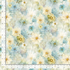 Digital cotton fabric Forest Whisper - Daisy Bloom by Timeless Treasures featuring watercolor daisies in cream, green, and blue on a dreamy soft background.